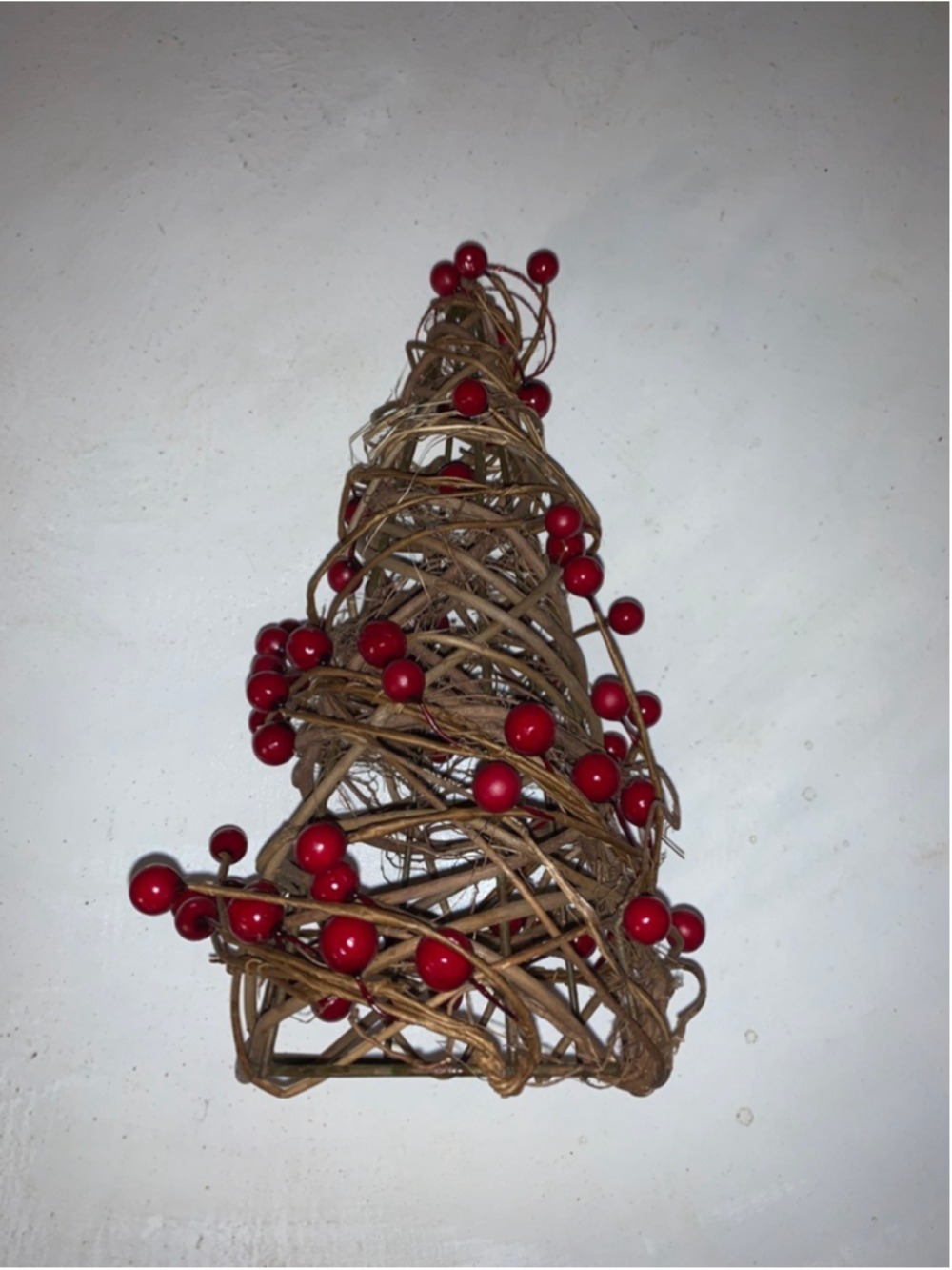Unbranded Holiday Decor Brown Red Berry Twig Cone Tree One Size